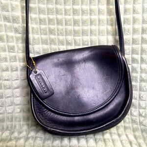 Vintage Black Coach Mini Crossbody Bag y2k 90s Purse